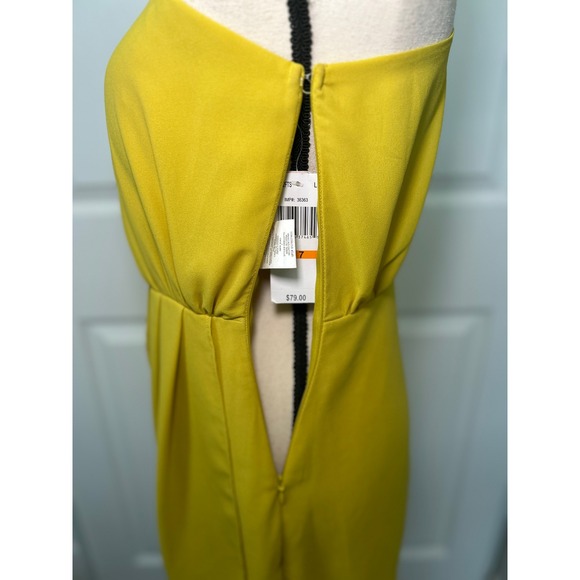 NWT GB Gianni Bini One Shoulder Dress Party Cocktail Embellished Yellow‎ Size 7 - Picture 6 of 10